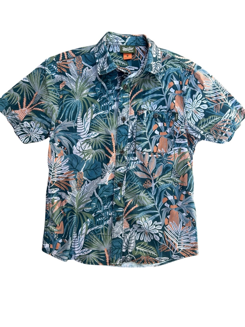 Howler Brothers Mansfield Glades Print Boys Button Up Shirt Medium 8 Years